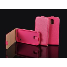 Huawei Y635 pink rózsaszín szilikon keretes vékony flip tok