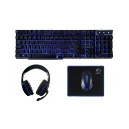 Rebeltec SHERMAN vezetékes gaming szett (billentyűzet + fejhallgató + egér + egérpad)