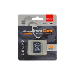 Imro memóriakártya 8 GB microSDHC, osztály 4 + adapter