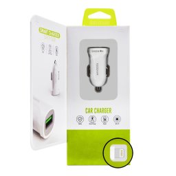 Green On DL-C17 1A USB Autós Töltő és Lightning Adatkábel - Fehér
