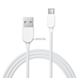 Green On DL-C17 1A USB Autós Töltő és Type-C Adatkábel - Fehér