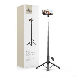 Tech-Protect L09S Bluetooth Tripod Stand Multifunkciós Wireless Gimbal Selfie Bot - Fekete
