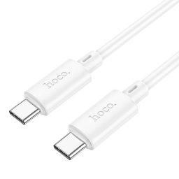 Type-C - Type-C adatkábel, 60W / 3A, 1M, fehér, Hoco X88