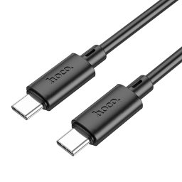 Type-C - Type-C adatkábel, 60W / 3A, 1M, fekete, Hoco X88