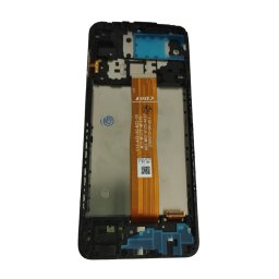 Samsung Galaxy A12 LCD + érintőpanel kerettel, fekete, SM-A125, SM-A127