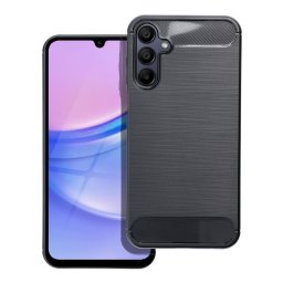 Samsung Galaxy A37 szilikon tok, fekete, SM-A376, Carbon fiber