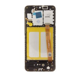 Samsung Galaxy A20e LCD + érintőpanel kerettel, fekete, SM-A202