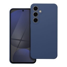 Samsung Galaxy A37 szilikon tok, hátlap tok, velúr belső, kék, matt, SM-A376, Silicone Case