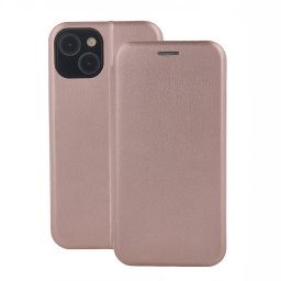 Samsung Galaxy S26 Ultra könyvtok, mágneszáras, flip tok, szilikon keretes, rose gold, SM-S948, Diva