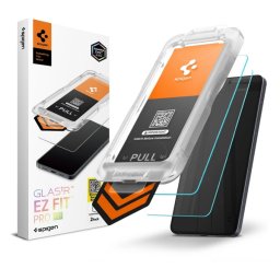 SPIGEN GLASS TR EZ FIT PRO HD képernyővédő üveg 2db (2.5D, tokbarát, ultravékony, 0.2mm, 9H + segédkeret) ÁTLÁTSZÓ Samsung Galaxy S26 (SM-S942)