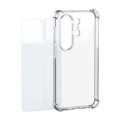 Designed for SAMSUNG műanyag telefonvédő (ütésállóság, légpárnás sarok + képernyővédő üveg) ÁTLÁTSZÓ Samsung S26 Ultra