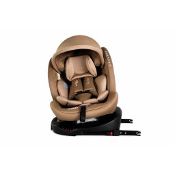 ISOFIX-es 360° -ban forgatható Mama Kiddies(R) iSize Journey biztonsági autósülés (40-150 cm) bézs színben ajándék napvédővel