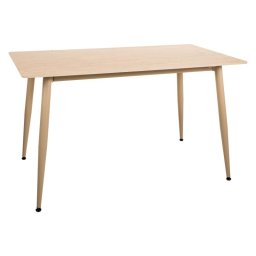 Étkezőasztal TALVEN kerámia travertin lappal 130x70 cm, travertin/kasmír
