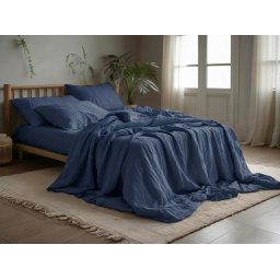 Muszlin ágyneműhuzat MUSSARI sötétkék Ágyneműhuzat mérete: 70 x 90 cm | 140 x 220 cm