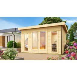 Karibu Mainburg 2. kültéri szaunaház "B készlet" 5 fő részére- kályha nélkül, előszobával