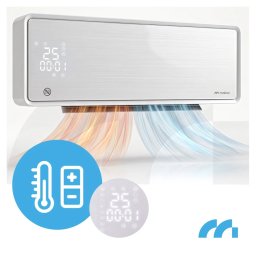 MalTec kerámia fűtőbetétes fali hősugárzó, légfüggöny, oszcilláció, WIFI, távvezérlővel, 2000 W, PT5800W-WH