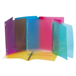 VIQUEL Gyűrűs könyv, 4 gyűrű, 25 mm, A4, PP, VIQUEL "Propyglass", vegyes színek