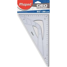 MAPED Háromszög vonalzó, műanyag, 60°, 25 cm, MAPED "Geometric"