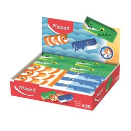 MAPED Radír display, állatos, MAPED ,,Animals", vegyes minták