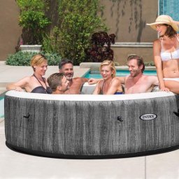 Intex PureSPA Greywood Deluxe Bubble 6 személyes felfújható jakuzzi 216x71 cm