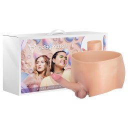 INTOYOU - felcsatolható élethű műpénisz, strap on dildó (testszínű)