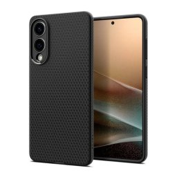 SPIGEN LIQUID AIR szilikon telefonvédő (ütésállóság, légpárnás sarok, rombusz) FEKETE Samsung Galaxy S25 Edge (SM-S937)