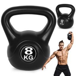 Kettlebell 8 kg fekete