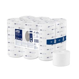 TORK Toalettpapír, belsőmag nélküli, T7 rendszer, 3 rétegű, 13,1 cm átmérő, Premium, TORK "OptiServe", fehér