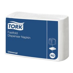 TORK Szalvéta, adagolós, 1 rétegű, 30x24 cm, N2 rendszer, Universal, TORK "Fastfold", fehér
