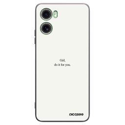 Fekete szilikon tok az alábbi mobiltelefonokra Motorola Moto G06 - Girl, do it for you