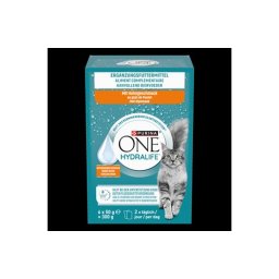 PURINA ONE HYDRALIFE kiegészítő nedves macskaeledel csirke ízesítéssel 6x50g