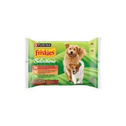 FRISKIES Selections Szószos válogatás nedves kutyaeledel 4x85g