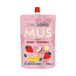 Owolovo 100% gyümölcspüré alma-banán-eper 200g