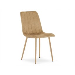Bézs bársony szék LAVA CAMEL BEIGE