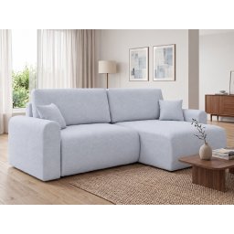 Kihúzható kétoldalas L-alakú ülőgarnitúra NORDEN PAROS 250x140 cm, világosszürke Paros 05