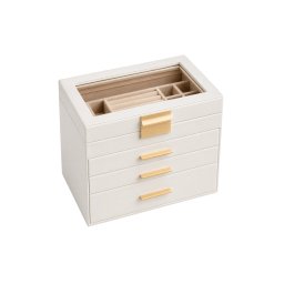 Ékszerdoboz ELEGANT CASE 25,1x21,5x15,3 cm műbőr, bézs