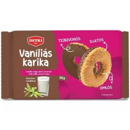 DETKI Vaníliás karika, 150 g, DETKI, tejbevonóval mártva