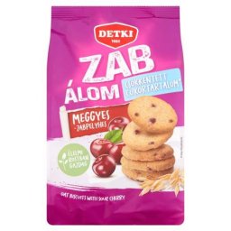 DETKI Omlós keksz, 150 g, DETKI "Zabálom", meggyes-zabpelyhes