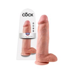 King Cock 12 herés nagy dildó (30 cm, testszínű)
