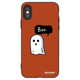 Fekete szilikon tok az alábbi mobiltelefonokra Apple iPhone X/XS - Boo