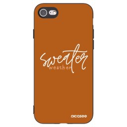Fekete szilikon tok az alábbi mobiltelefonokra Apple iPhone SE 2020 - Sweater weather