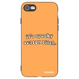 Fekete szilikon tok az alábbi mobiltelefonokra Apple iPhone SE 2020 - Spooky season