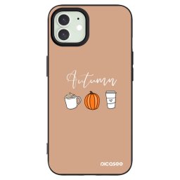 Fekete szilikon tok az alábbi mobiltelefonokra Apple iPhone 12 - Autumn