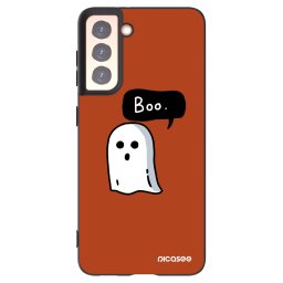 Fekete szilikon tok az alábbi mobiltelefonokra Samsung Galaxy S21 5G G991B - Boo