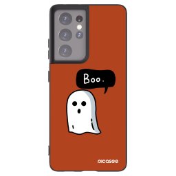 Fekete szilikon tok az alábbi mobiltelefonokra Samsung Galaxy S21 Ultra 5G G998B - Boo