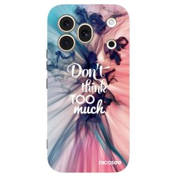Fekete szilikon tok az alábbi mobiltelefonokra Honor 600 Pro - Don't think TOO much