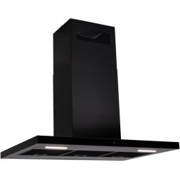 Kluge sziget matt fekete páraelszívó, 90cm, HTH