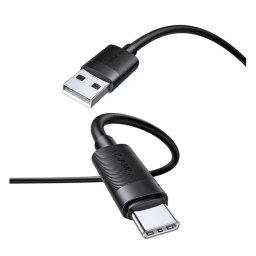 USAMS U94 adatkábel (USB - Type-C, 18W, gyorstöltő, 100cm) FEKETE