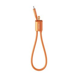 USAMS U97 adatkábel (Type-C - Type-C, 60W, PD gyorstöltő, kézpánt, 30cm) NARANCSSÁRGA