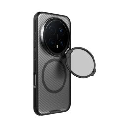 NILLKIN CAMSHIELD PROP MAGNETIC szilikon telefonvédő (ütésállóság, kameravédő, kitámasztó, csíkos) ÁTLÁTSZÓ/FEKETE Honor Magic 8 Pro